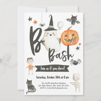 Invitation à la fête d'Halloween Boo Bash - Fête c
