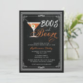 Invitation à la fête d'Halloween - boos et boots (Debout devant)