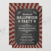Invitation à la fête d'Halloween - Circus Party (Devant / Derrière)