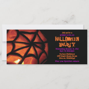 Invitation à la fête d'Halloween Citrouille sculpt