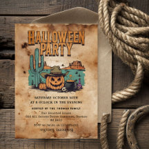 Invitation à la fête d'Halloween | Citrouille West
