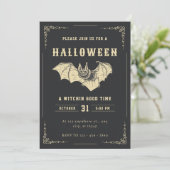 Invitation À La Fête D'Halloween Créative Noire Et (Debout devant)