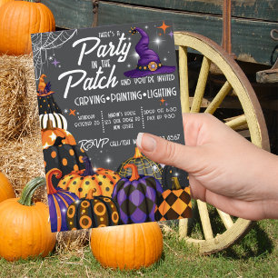 Invitation à la fête d'Halloween dans le Patch