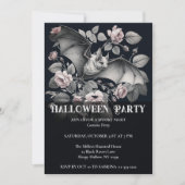 Invitation à la fête d'Halloween de chauve-souris (Devant)