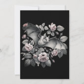 Invitation à la fête d'Halloween de chauve-souris (Dos)