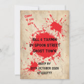 Invitation à la fête d'Halloween de Frankie & Mort (Dos)