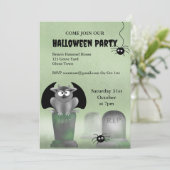 Invitation à la fête d'Halloween de Gargouille (Debout devant)