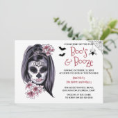 Invitation à la fête d'Halloween de Girly Boo & Bo (Debout devant)