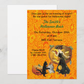 Invitation à la fête d'Halloween de la citrouille (Devant / Derrière)