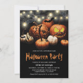Invitation à la fête d'Halloween de la citrouille (Devant)