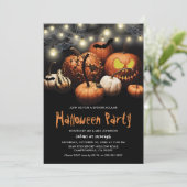 Invitation à la fête d'Halloween de la citrouille (Debout devant)