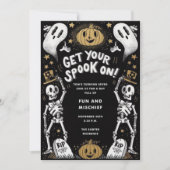 Invitation à la fête d'Halloween de la maison hant (Devant)
