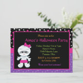 Invitation à la fête d'Halloween de la mignonne fi (Debout devant)