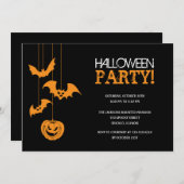 Invitation à la fête d'Halloween de la nuit Éffray (Devant / Derrière)