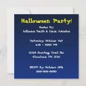 Invitation à la fête d'Halloween de la sorcière (Dos)