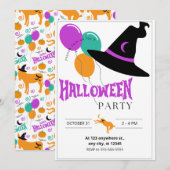 Invitation à la fête d'Halloween de l'âne (Devant / Derrière)