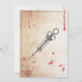 Invitation à la fête d'Halloween de l'asile de fou (Dos)