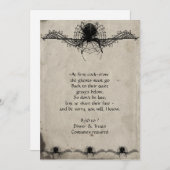 Invitation à la fête d'Halloween de l'élégance got (Devant / Derrière)