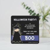 Invitation à la fête d'Halloween de Little Witch K (Debout devant)