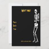 Invitation à la fête d'Halloween de Skeleton (Dos)