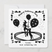 Invitation à la fête d'Halloween de Sorcière et Ch (Dos)