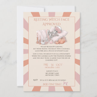 Invitation à la fête d'Halloween de squelette chic