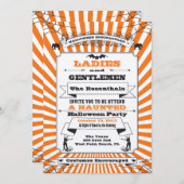 Invitation à la fête d'Halloween de Steampunk (Devant / Derrière)