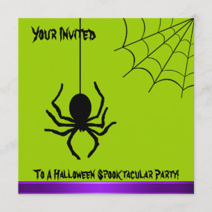 Invitation à la fête d'Halloween Déplaisante Spide