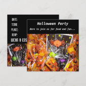 Invitation à la fête d'Halloween des araignées et (Devant / Derrière)