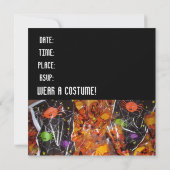 Invitation à la fête d'Halloween des araignées et (Dos)