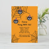 Invitation à la fête d'Halloween des araignées mûr (Debout devant)