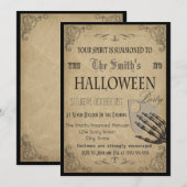 Invitation à la fête d'Halloween des esprits (Devant / Derrière)