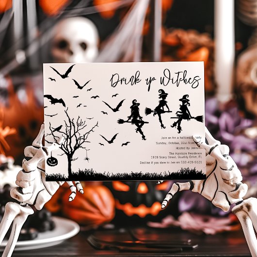 Invitation à la fête d'Halloween des sorcières : B