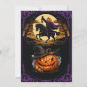 Invitation à la fête d'Halloween du cavalier à têt (Dos)