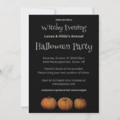 Invitation à la fête d'Halloween d'une sorcière et (Dos)