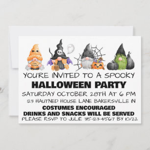 Invitation à la fête d'Halloween effrayante des Gn