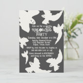 Invitation à la fête d'Halloween Éffrayante vintag (Debout devant)