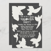 Invitation à la fête d'Halloween Éffrayante vintag (Devant / Derrière)