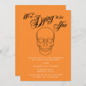 Invitation à la fête d'Halloween - élégant invitat (Devant / Derrière)