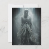 Invitation à la fête d'Halloween en Gris (Dos)