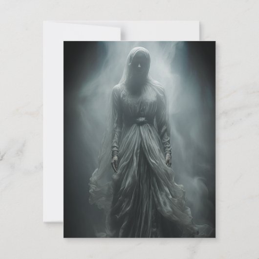 Invitation à la fête d'Halloween en Gris (Dos)