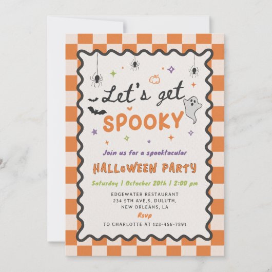 Invitation à la fête d'Halloween épouvantable (Devant)