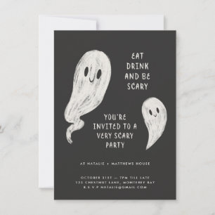 Invitation à la fête d'halloween familiale moderne