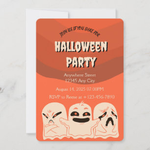 Invitation à la fête d'Halloween Ghosts