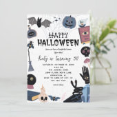 Invitation à la fête d'Halloween - Invitations sor (Debout devant)