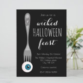 Invitation à la fête d'Halloween noir (Debout devant)