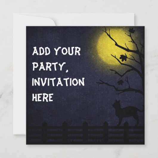 Invitation à la fête d'Halloween ou à usages multi (Devant)