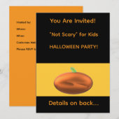 Invitation à la fête d'HALLOWEEN "Pas effrayant" p (Devant / Derrière)