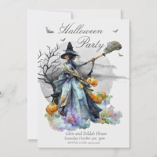 Invitation à la fête d'Halloween pour adultes (Devant)