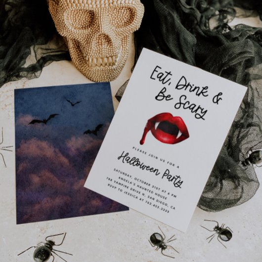 Invitation à la fête d'Halloween pour adultes